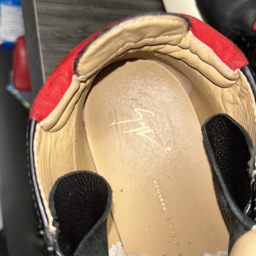 Black Giuseppe Shoes With Python Strap And Heel - image 3